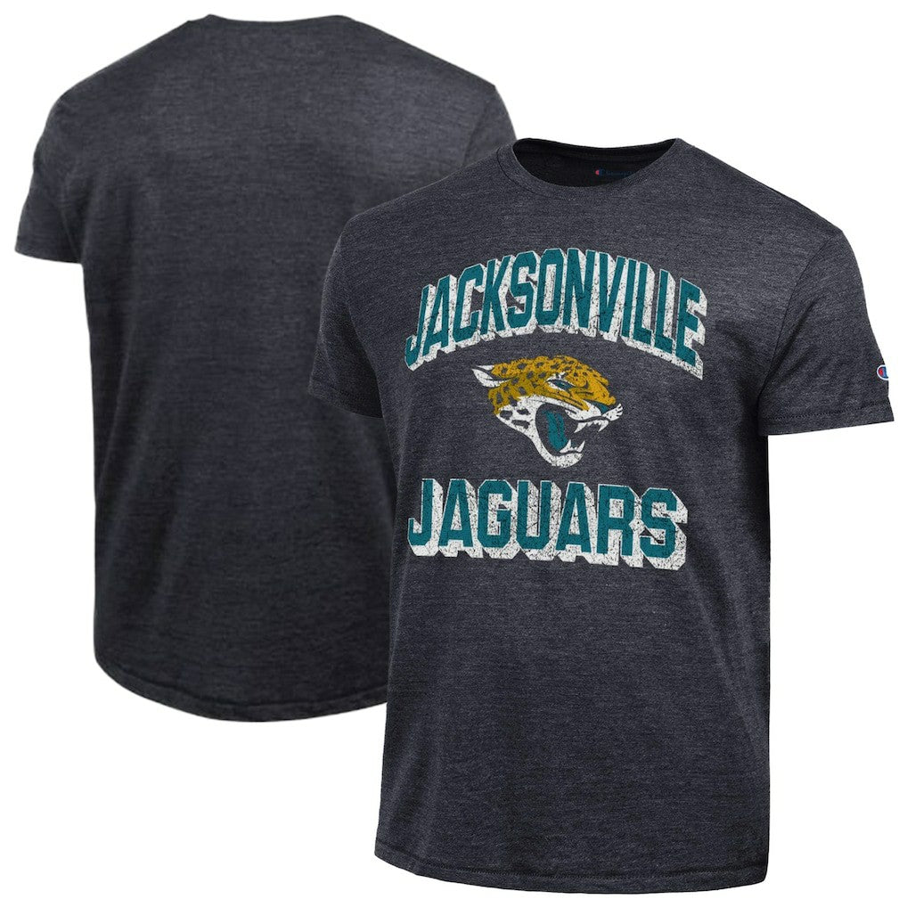 Jacksonville Jaguars Champion Ultimate Tri-Blend T-Shirt - Heather Black T-shirts