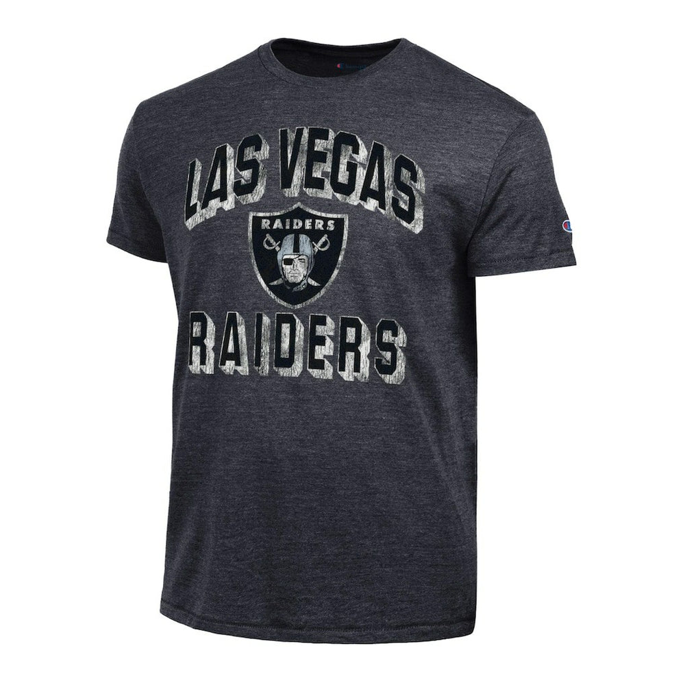 Las Vegas Raiders Champion Ultimate Tri-Blend T-Shirt - Heather Black T-shirts