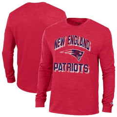 New England Patriots Champion Ultimate Tri-Blend Long Sleeve T-Shirt - Red T-shirts