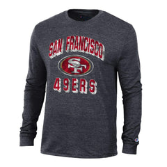 San Francisco 49ers Champion Ultimate Tri-Blend Long Sleeve T-Shirt - Heather Black T-shirts