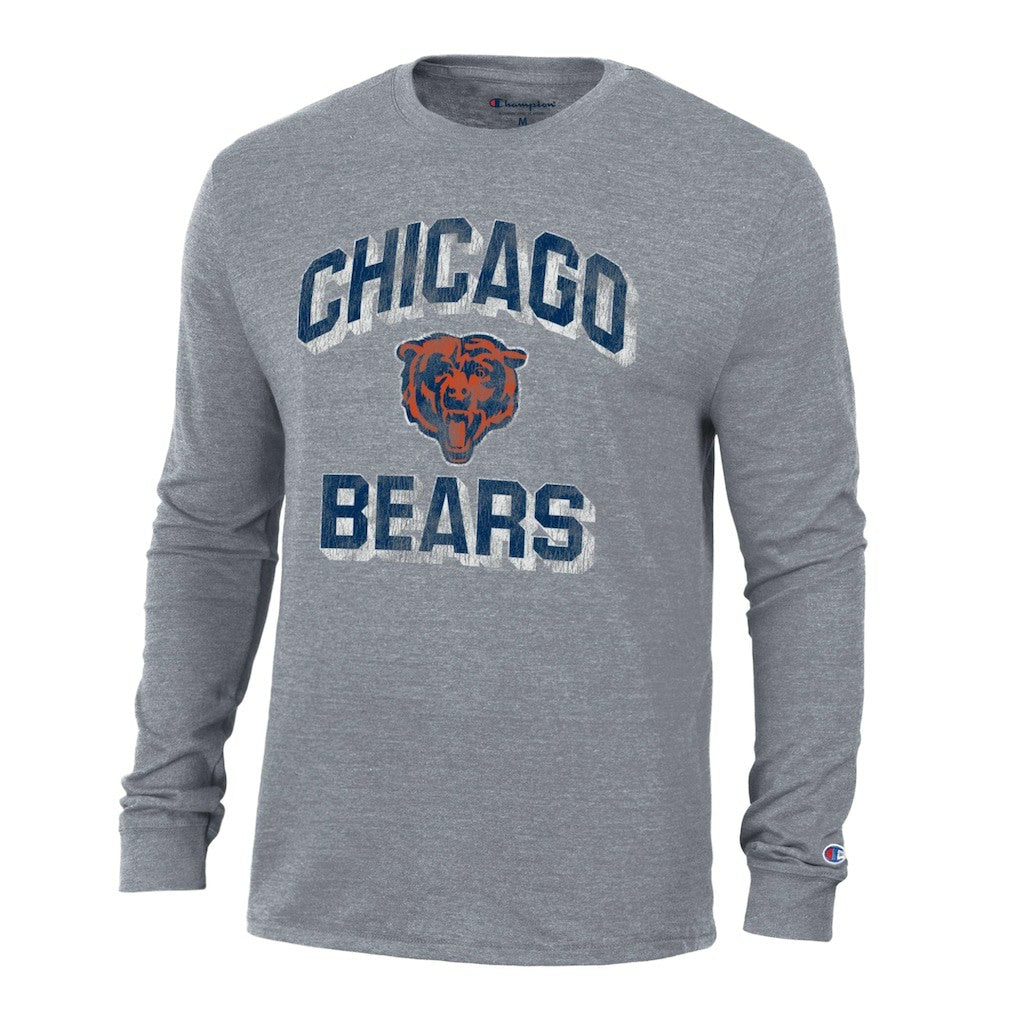 Chicago Bears Champion Ultimate Tri-Blend Long Sleeve T-Shirt - Charcoal T-shirts
