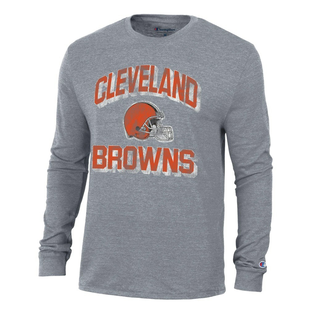 Cleveland Browns Champion Ultimate Tri-Blend Long Sleeve T-Shirt - Charcoal T-shirts