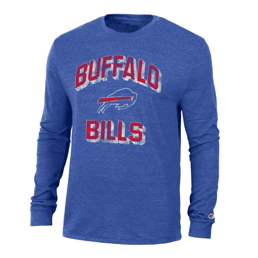 Buffalo Bills Champion Ultimate Tri-Blend Long Sleeve T-Shirt - Heather Royal T-shirts