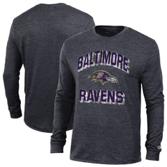 Baltimore Ravens Champion Ultimate Tri-Blend Long Sleeve T-Shirt - Black T-shirts