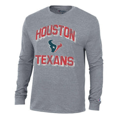 Houston Texans Champion Ultimate Tri-Blend Long Sleeve T-Shirt - Heather Charcoal T-shirts