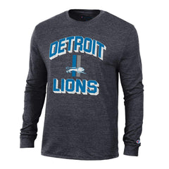 Detroit Lions Champion Ultimate Tri-Blend Long Sleeve T-Shirt - Heather Charcoal T-shirts