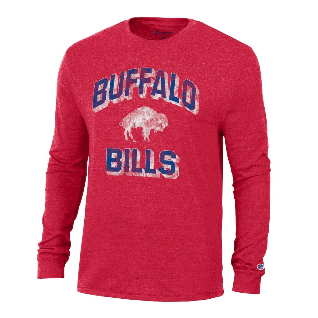 Buffalo Bills Champion Ultimate Tri-Blend Long Sleeve T-Shirt - Red T-shirts
