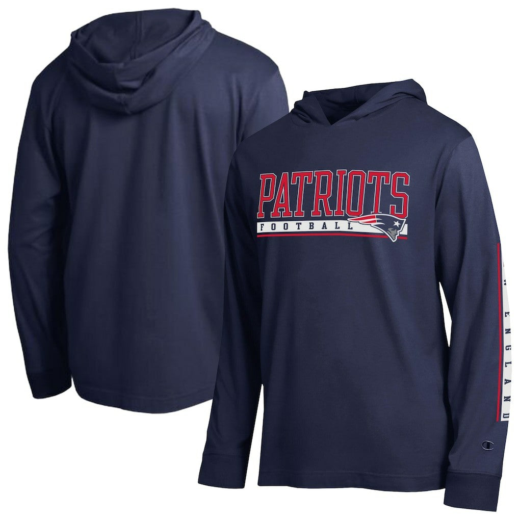 New England Patriots Champion All Star Hoodie T-Shirt - Navy Hoodies