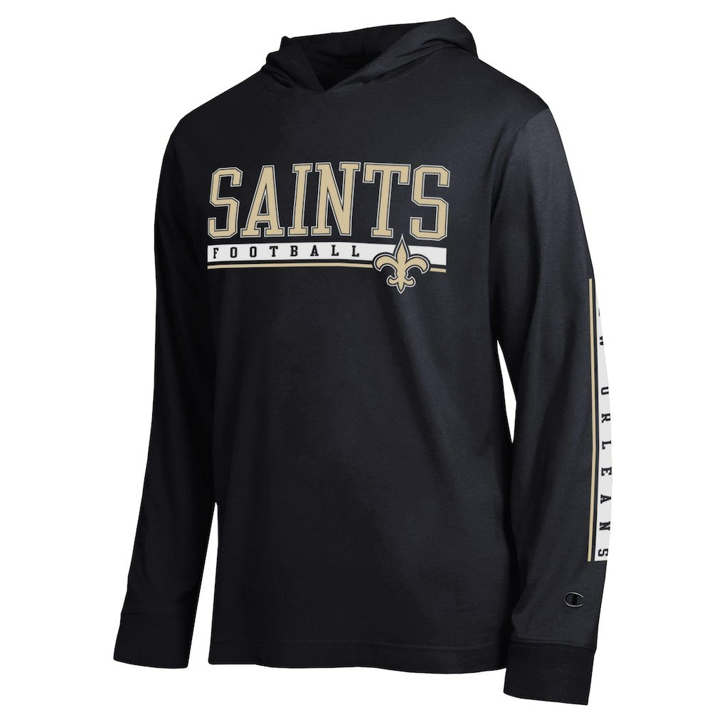 New Orleans Saints Champion All Star Hoodie T-Shirt - Black Hoodies