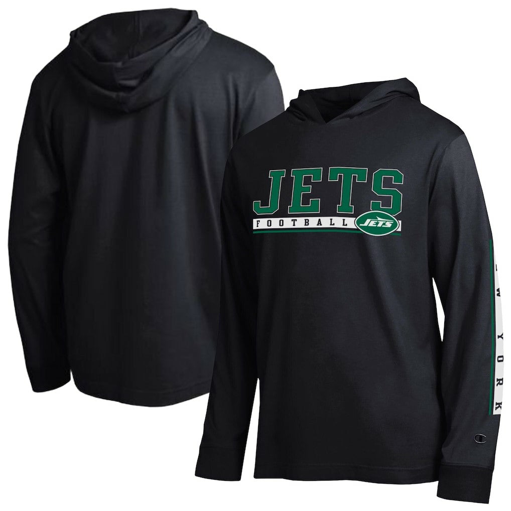 New York Jets Champion All Star Hoodie T-Shirt - Black Hoodies