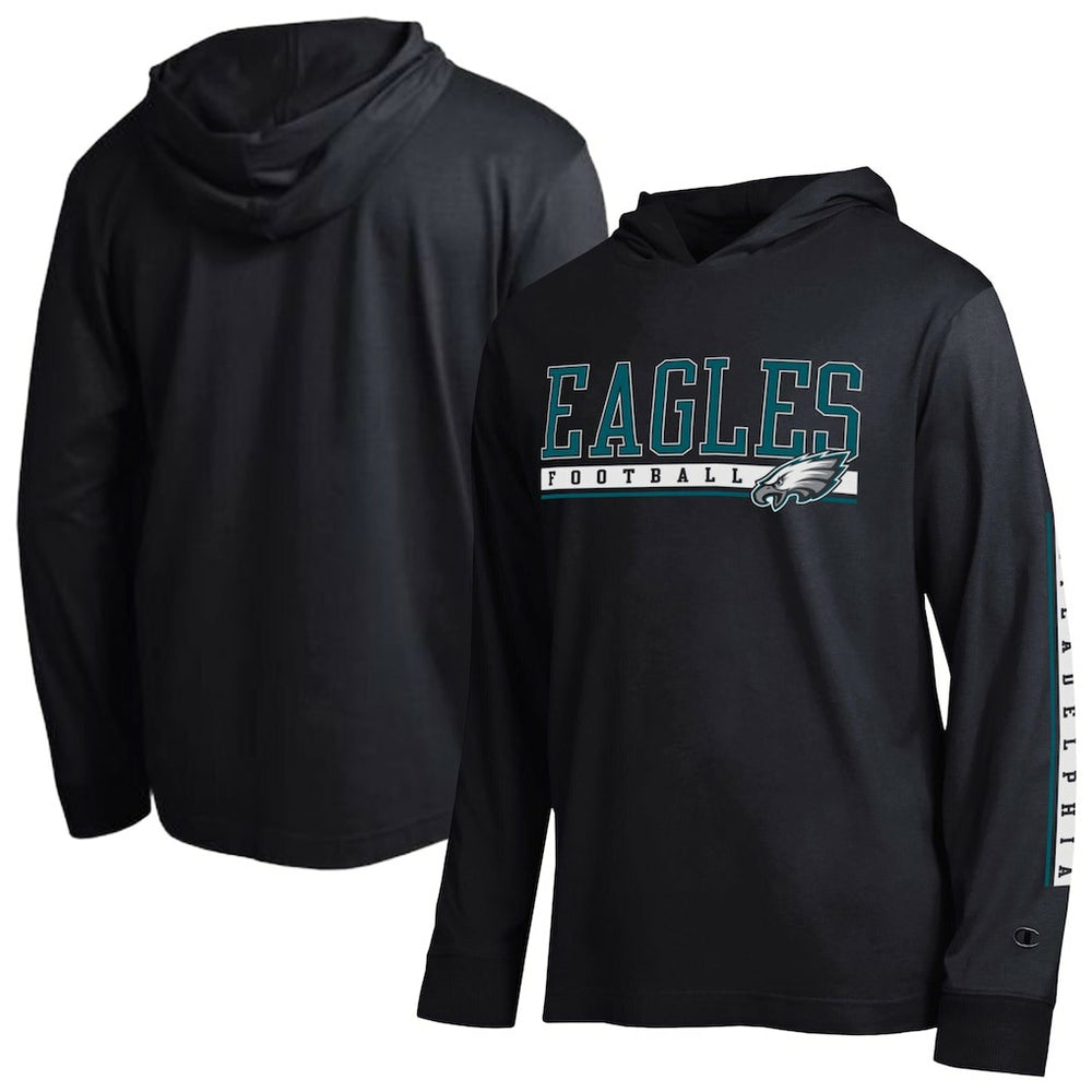 Philadelphia Eagles Champion All Star Hoodie T-Shirt - Black Hoodies
