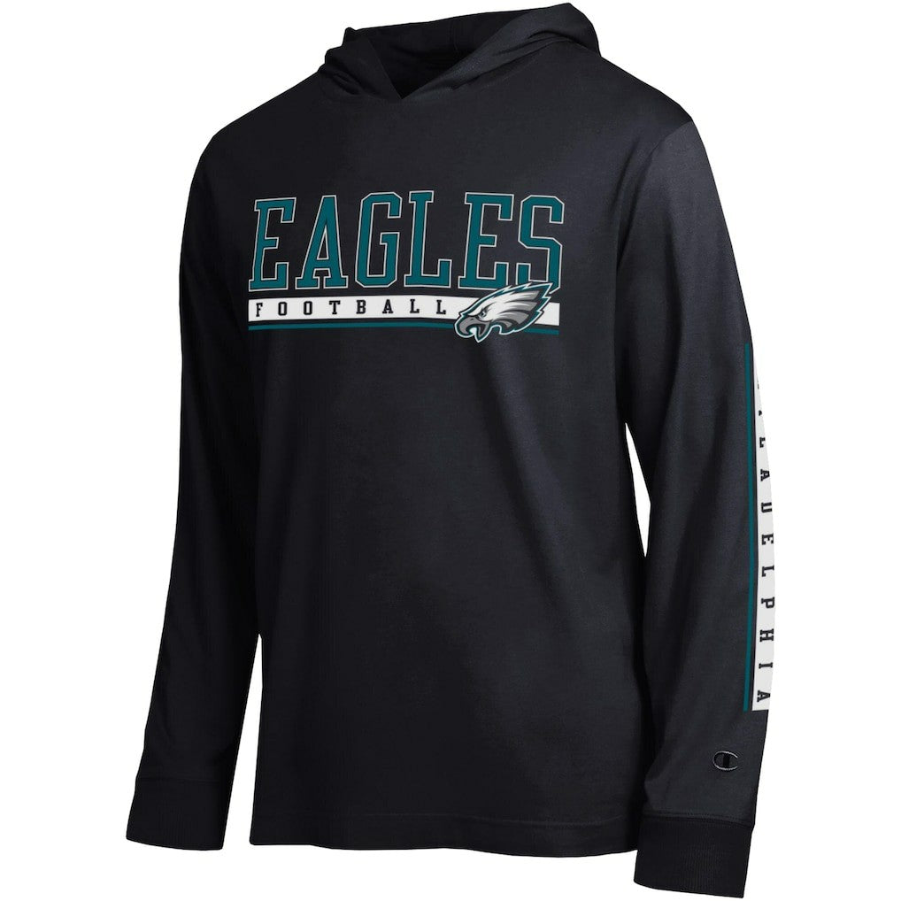 Philadelphia Eagles Champion All Star Hoodie T-Shirt - Black Hoodies