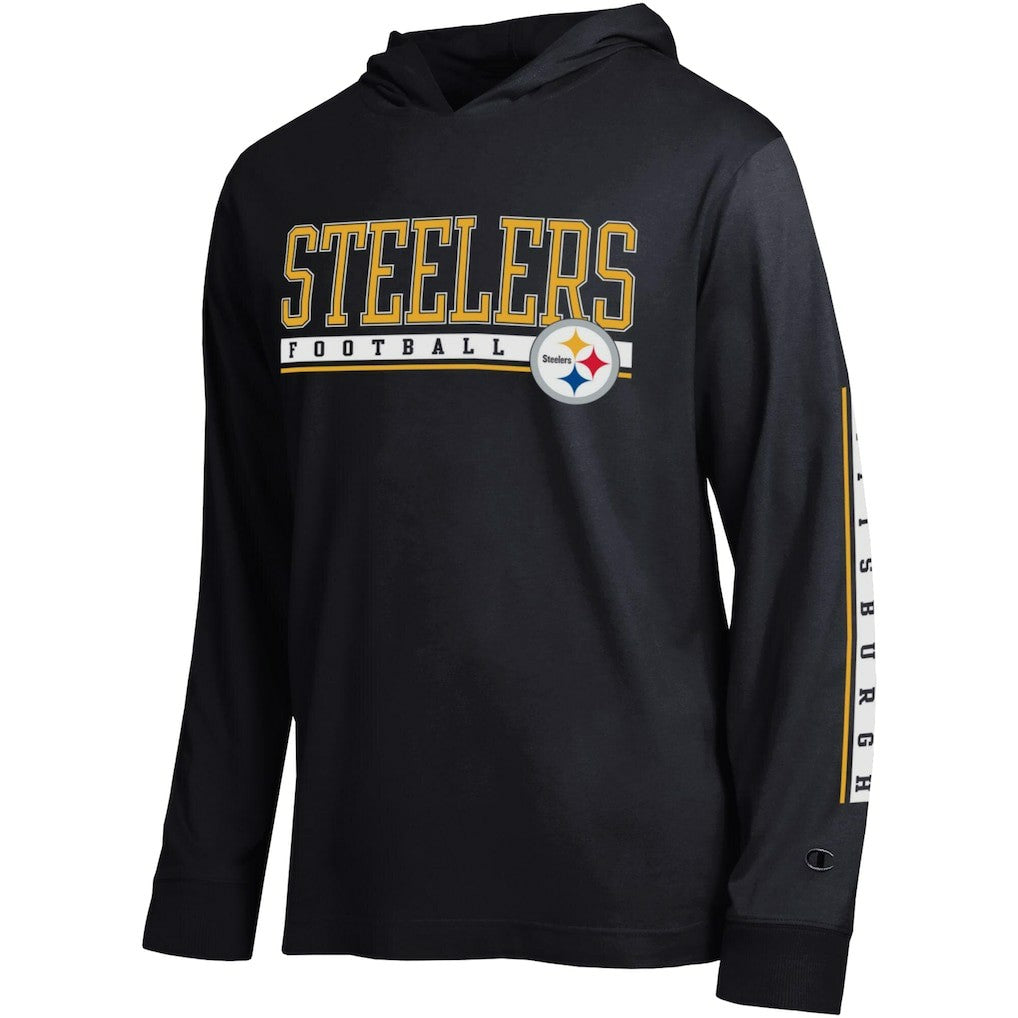 Pittsburgh Steelers Champion All Star Hoodie T-Shirt - Black Hoodies