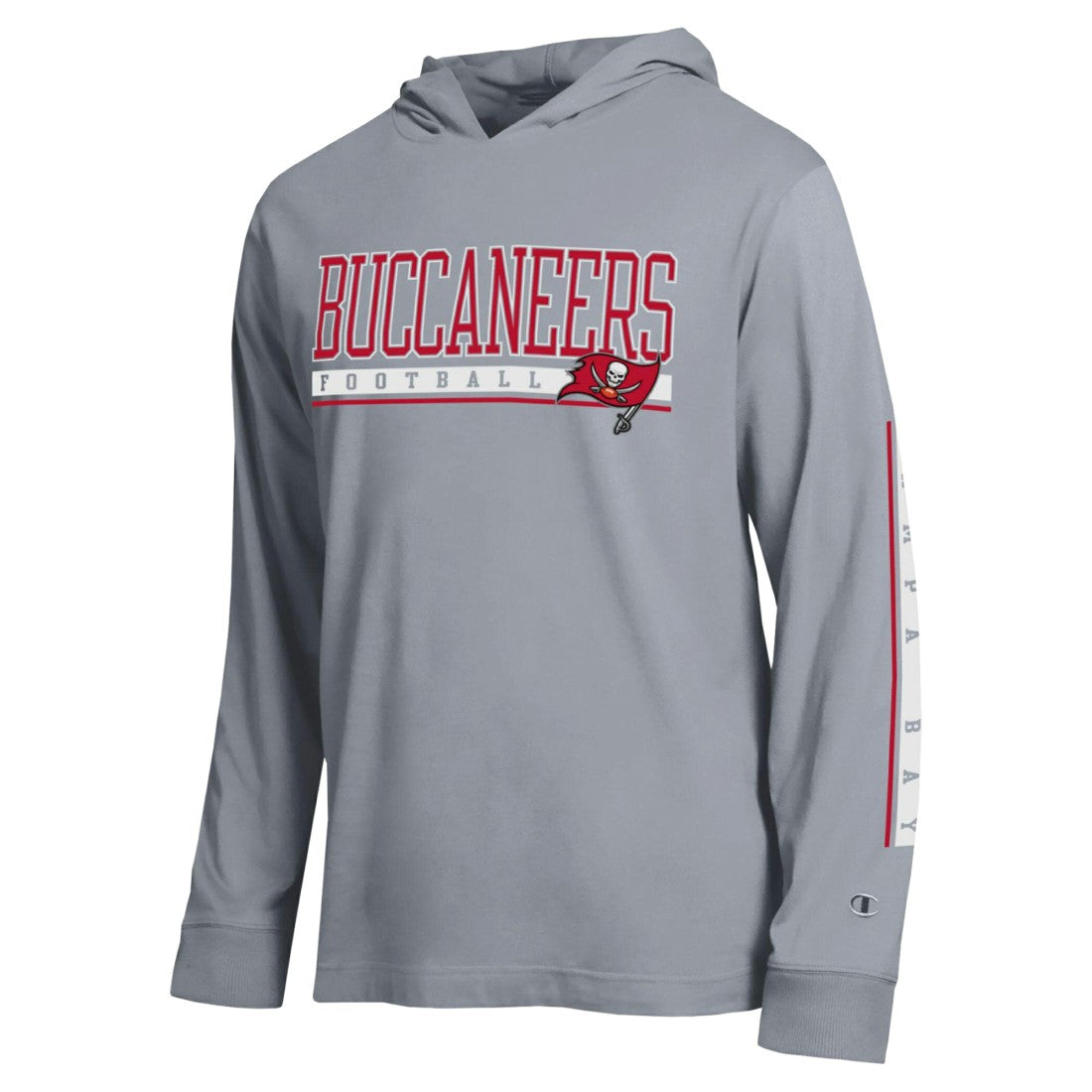 Tampa Bay Buccaneers Champion All Star Hooded T-Shirt - Heather Gray T-shirts
