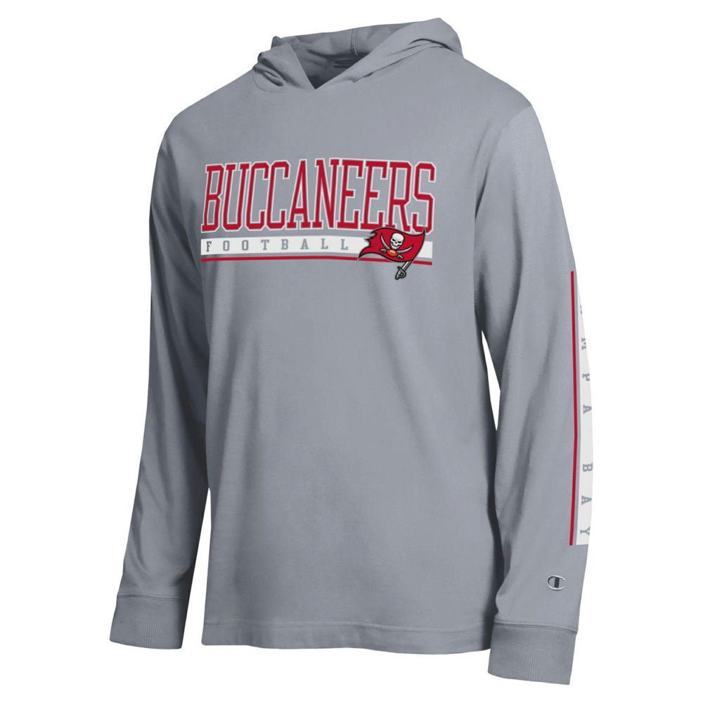 Tampa Bay Buccaneers Champion All Star Hooded T-Shirt - Heather Gray T-shirts
