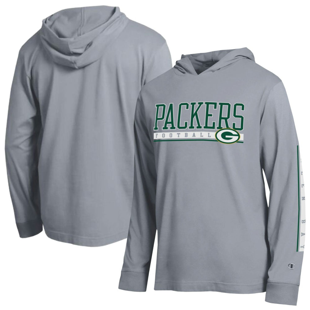 Green Bay Packers Champion All Star Hoodie T-Shirt - Gray Hoodies