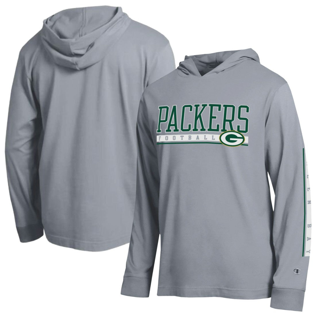 Green Bay Packers Champion All Star Hoodie T-Shirt - Gray Hoodies