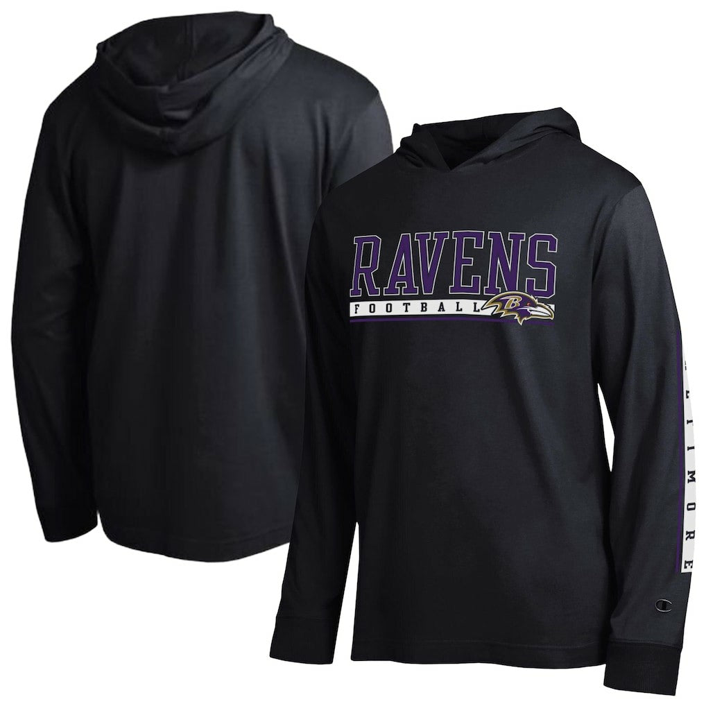 Baltimore Ravens Champion All Star Hoodie T-Shirt - Black Hoodies
