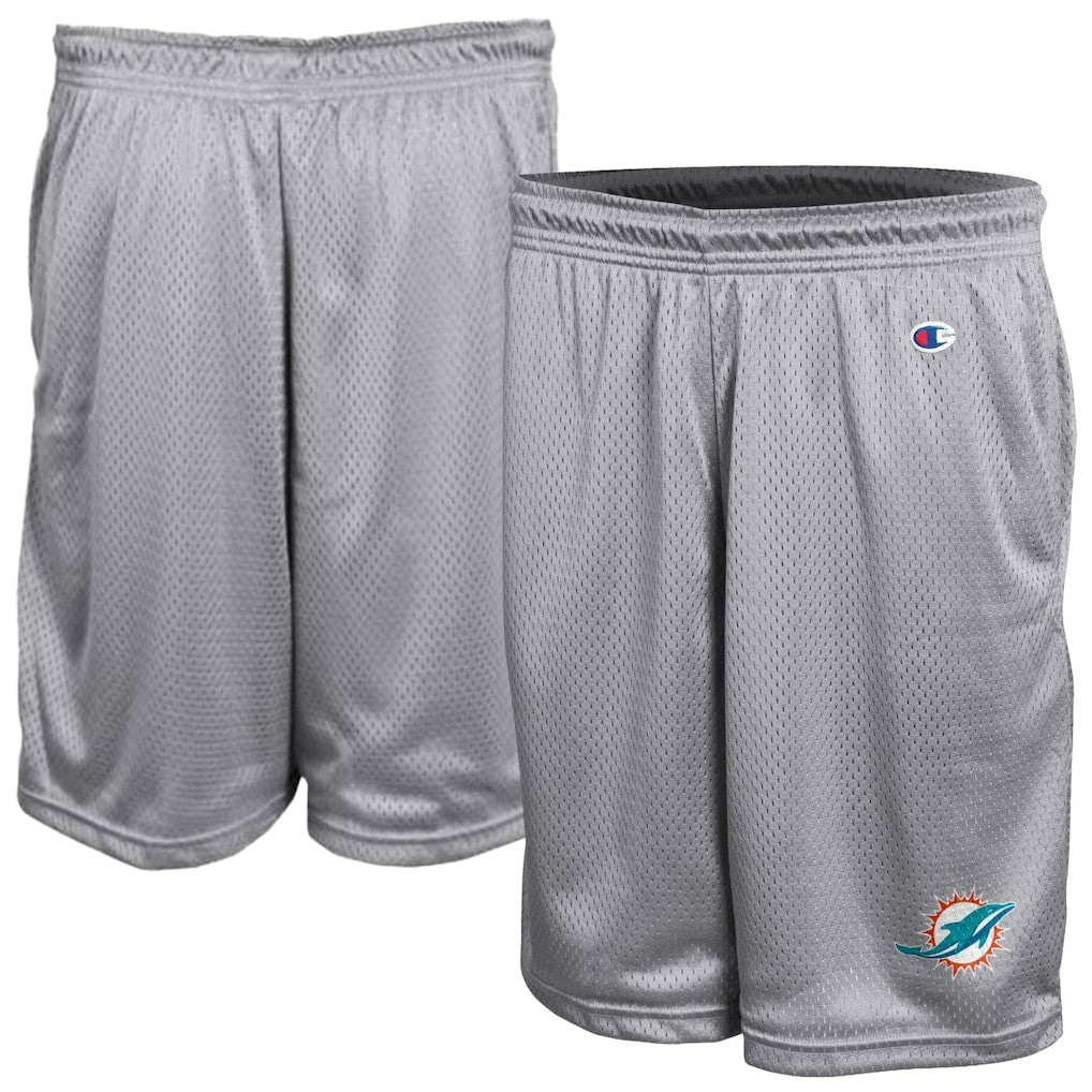 Miami Dolphins Champion Classic Mesh Shorts - Gray Shorts