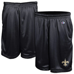 New Orleans Saints Champion Classic Mesh Shorts - Black Shorts