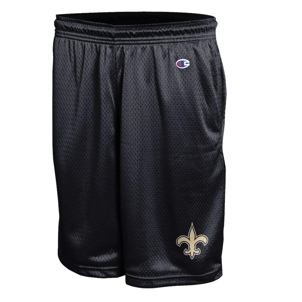 New Orleans Saints Champion Classic Mesh Shorts - Black Shorts