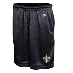 New Orleans Saints Champion Classic Mesh Shorts - Black Shorts