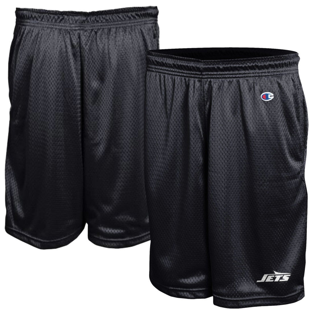 New York Jets Champion Classic Mesh Shorts - Black Shorts