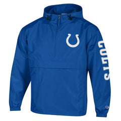 Indianapolis Colts Champion Packable Windbreaker Half-Zip Jacket - Royal Jackets