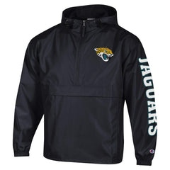 Jacksonville Jaguars Champion Packable Windbreaker Half-Zip Jacket - Black Jackets