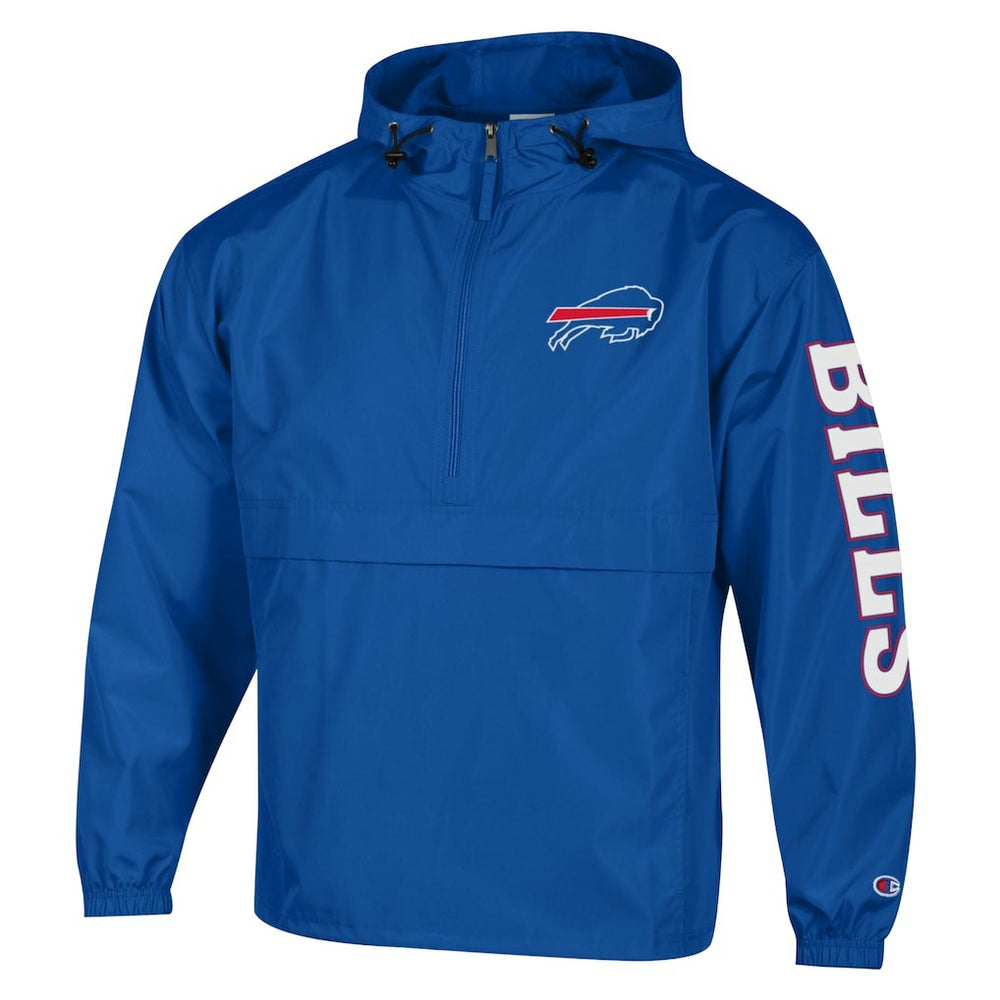 Buffalo Bills Champion Packable Windbreaker Half-Zip Jacket - Royal Jackets