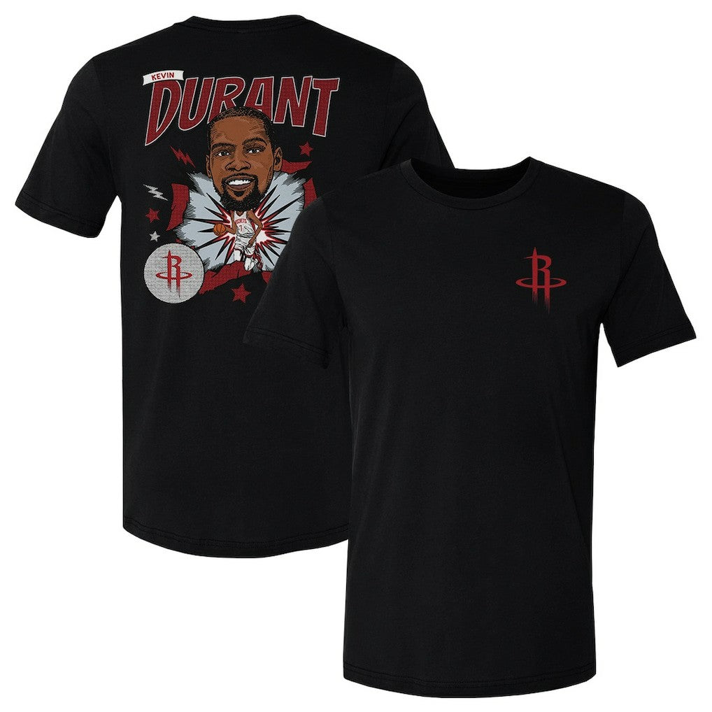 Kevin Durant Houston Rockets 500 Level Caricature T-Shirt Black