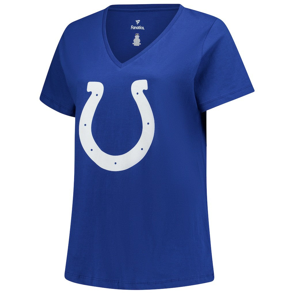 Tyler Warren Indianapolis Colts Women's Plus Size Name & Number V-Neck T-Shirt - Royal T-shirts