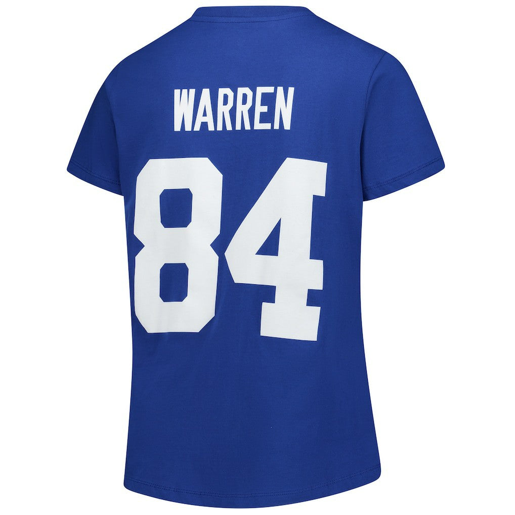 Tyler Warren Indianapolis Colts Women's Plus Size Name & Number V-Neck T-Shirt - Royal T-shirts