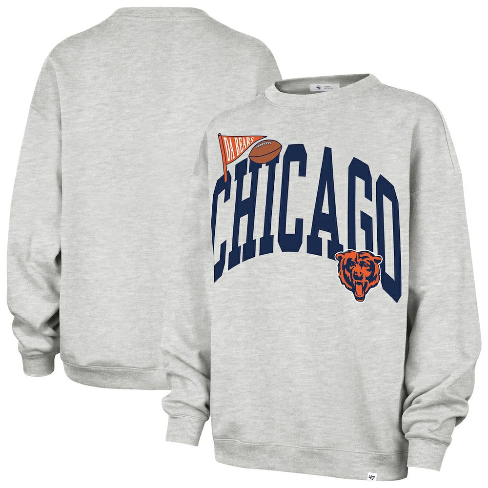 Chicago Bears '47 Women's Arched Icon Oversized Sweatshirt - Gray Sweatshirts
