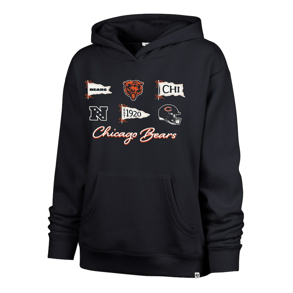 Chicago Bears '47 Women's Bow & Banners Naomi Hoodie - Navy Hoodies