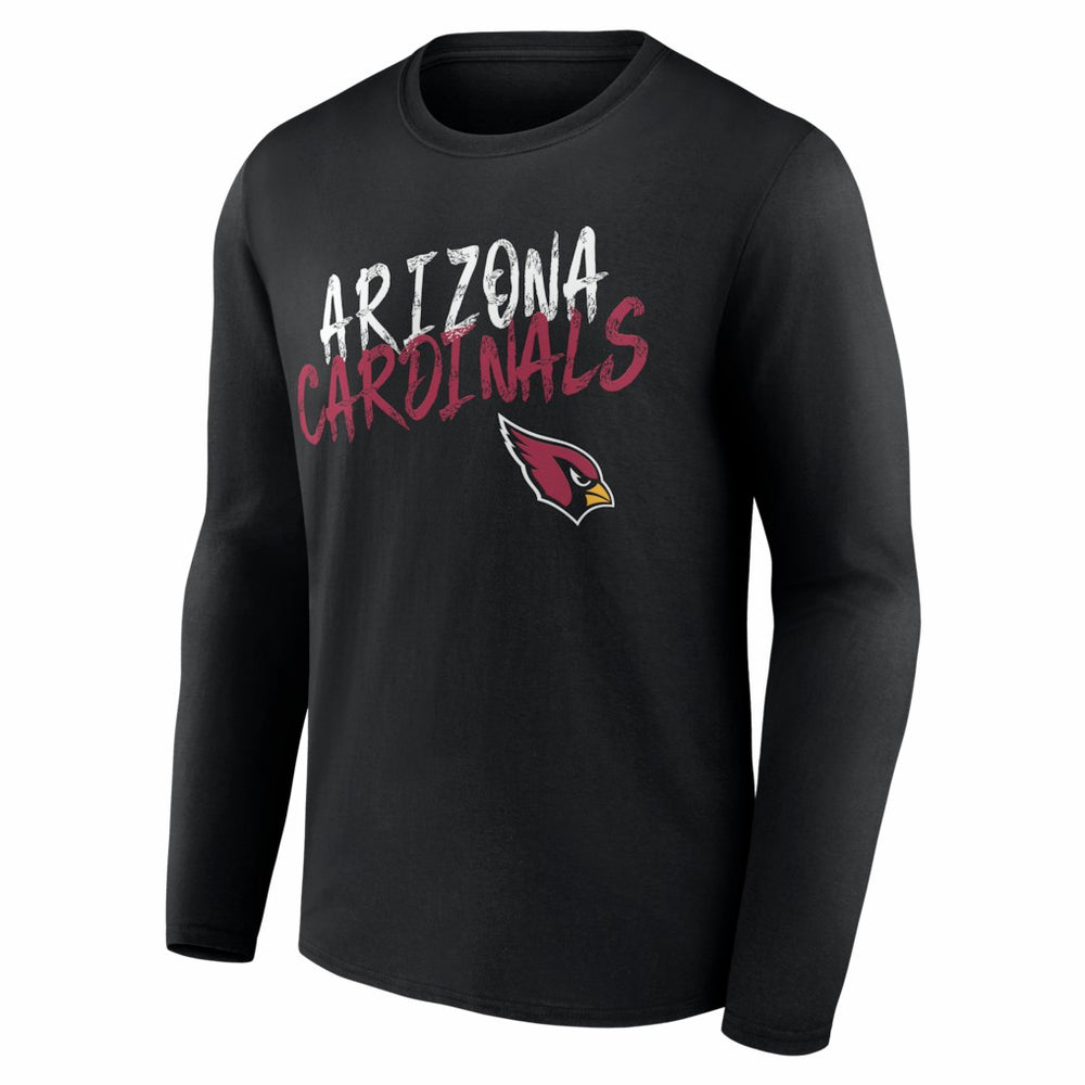 Arizona Cardinals Hustle Personalized Name & Number Long Sleeve T-Shirt - Black T-shirts