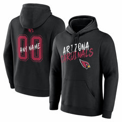 Arizona Cardinals Hustle Personalized Name & Number Hoodie - Black Hoodies