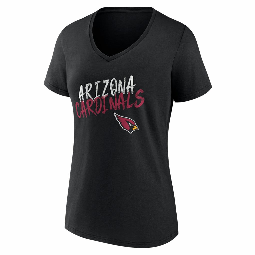 Arizona Cardinals Women's Hustle Personalized Name & Number V-Neck T-Shirt - Black T-shirts