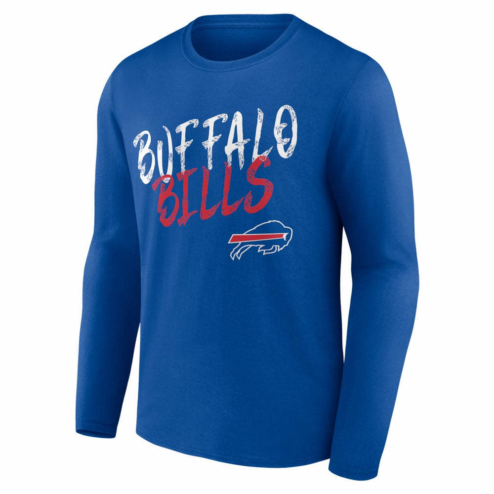 Buffalo Bills Hustle Personalized Name & Number Long Sleeve T-Shirt - Royal T-shirts