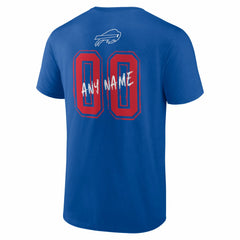 Buffalo Bills Hustle Personalized Name & Number T-Shirt - Royal T-shirts
