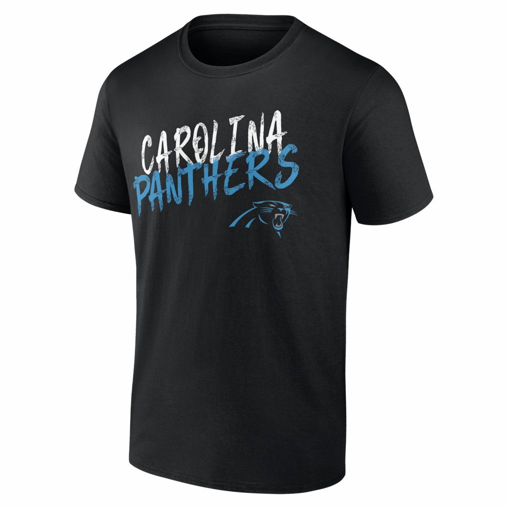 Carolina Panthers Hustle Personalized Name & Number T-Shirt - Black T-shirts
