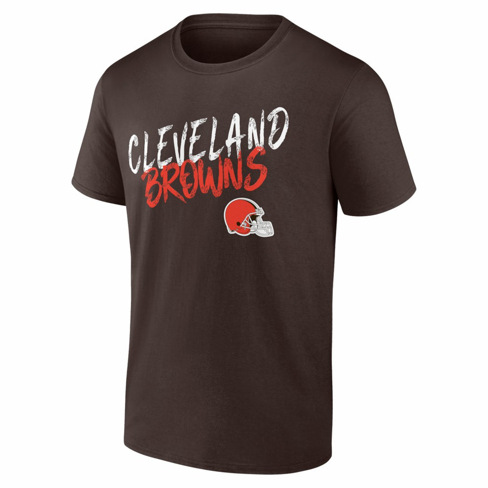 Cleveland Browns Hustle Personalized Name & Number T-Shirt - Brown T-shirts