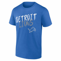 Detroit Lions Hustle Personalized Name & Number T-Shirt - Blue T-shirts