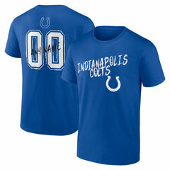 Indianapolis Colts Hustle Personalized Name & Number T-Shirt - Royal T-shirts