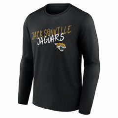 Jacksonville Jaguars Hustle Personalized Name & Number Long Sleeve T-Shirt - Black T-shirts