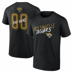 Jacksonville Jaguars Hustle Personalized Name & Number T-Shirt - Black T-shirts