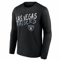 Las Vegas Raiders Hustle Personalized Name & Number Long Sleeve T-Shirt - Black T-shirts