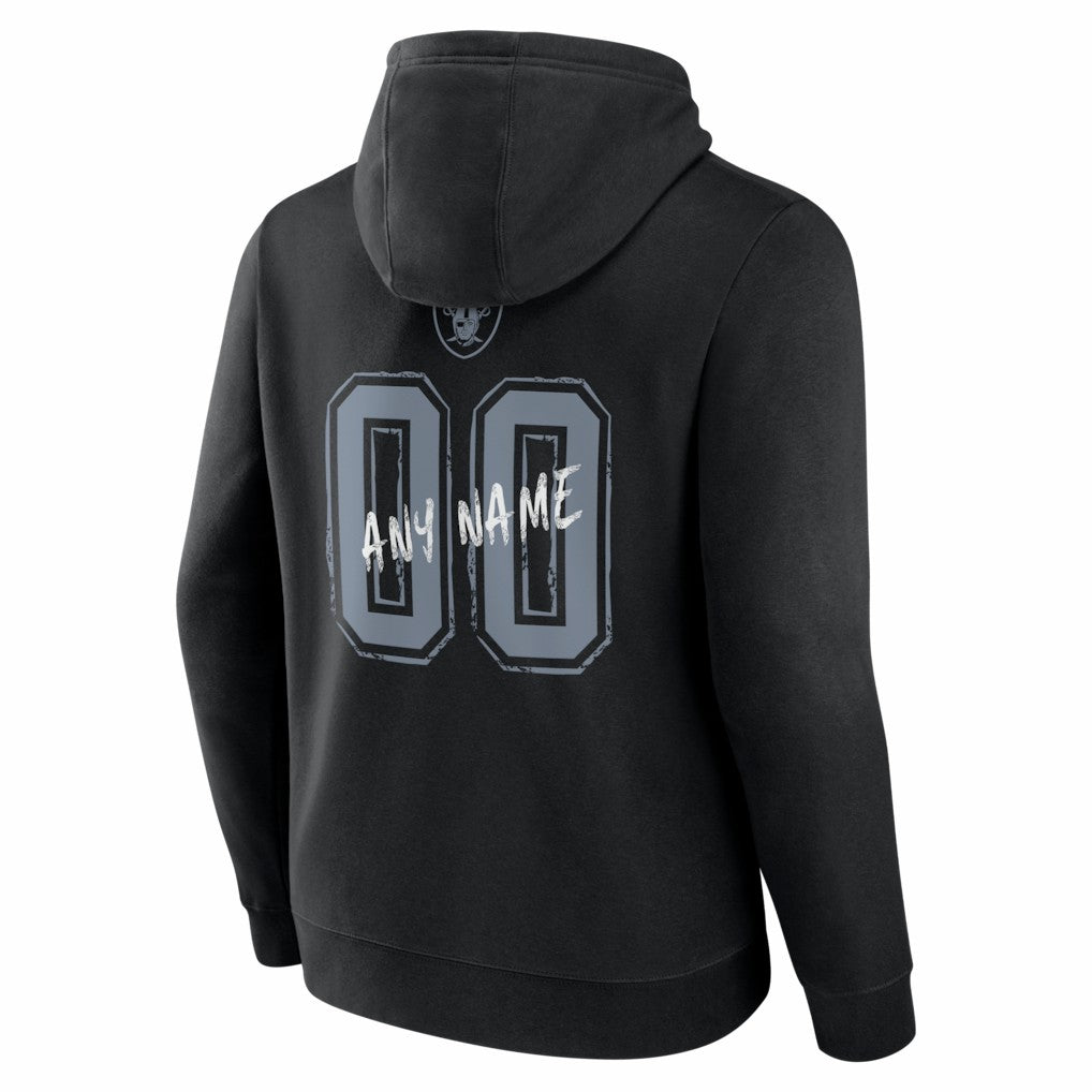 Las Vegas Raiders Hustle Personalized Name & Number Hoodie - Black Hoodies