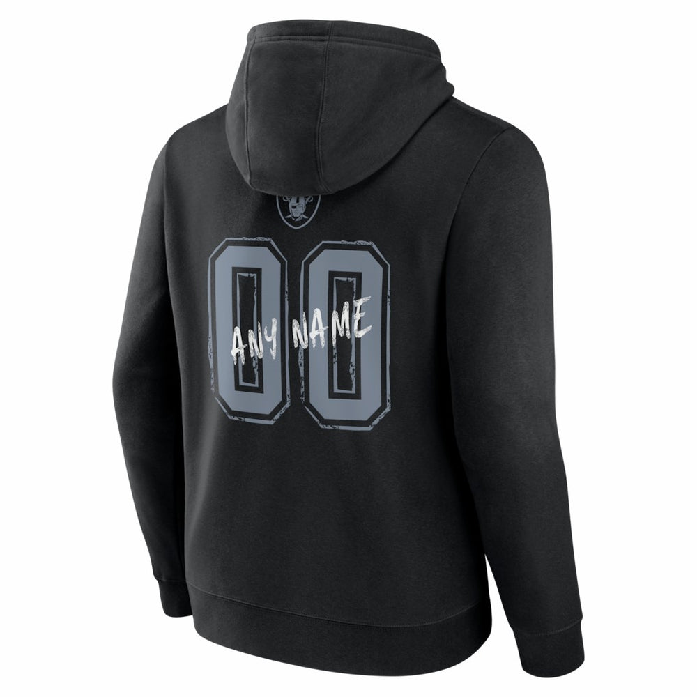 Las Vegas Raiders Hustle Personalized Name & Number Hoodie - Black Hoodies