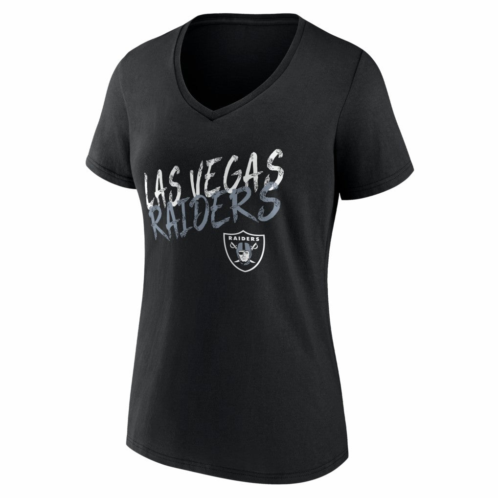 Las Vegas Raiders Women's Hustle Personalized Name & Number V-Neck T-Shirt - Black T-shirts